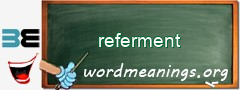 WordMeaning blackboard for referment
